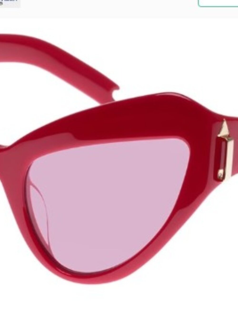 KAREN WALKER BOW WOW - CATEYE SUNGLASSES SHADES RED FRAME PINK LENSES